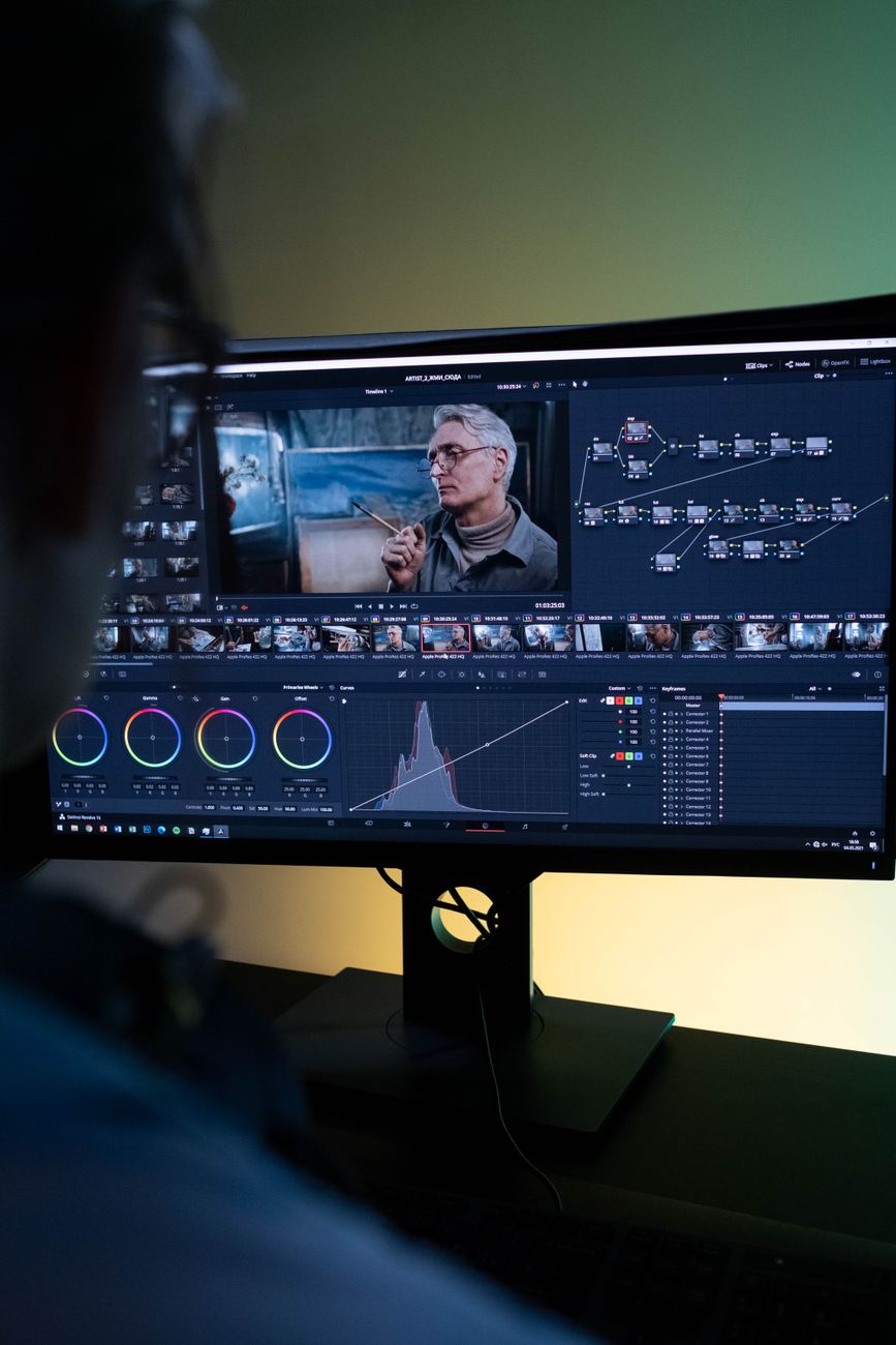 Professional video editing and grading