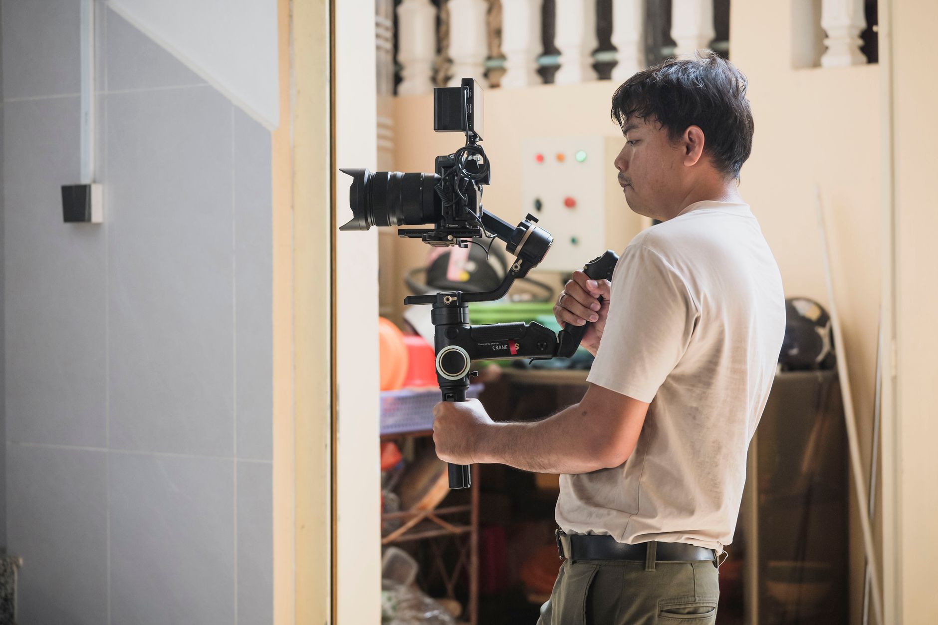 Digital phone screen filming vertically
